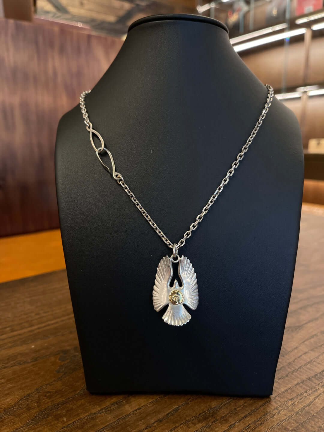 Goros Eagle K18 Pendant - Chain & Hook - Native Feather | 日本の