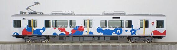 323系 大阪・関西万博ラッピング列車（ミャクミャク）が入線しました