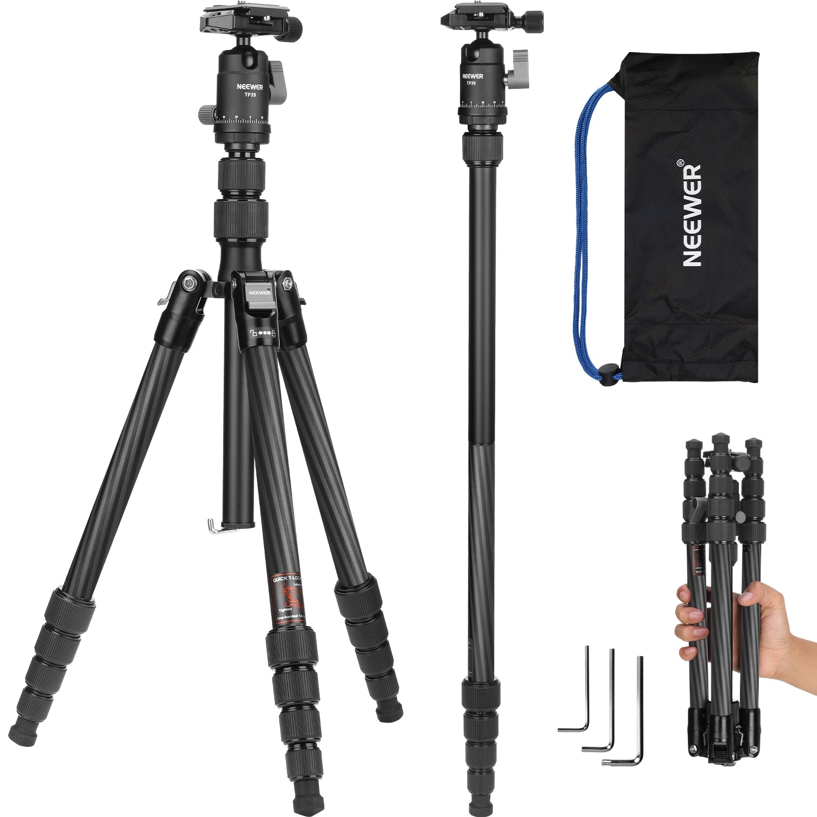 NEEWER TP39 160cm カーボン製 カメラ三脚一脚 – NEEWER.JP