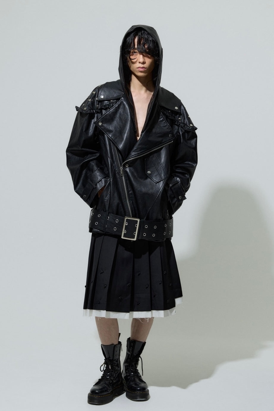 Rose Pleats Skirt Pants(Black) – neith.onlinestore