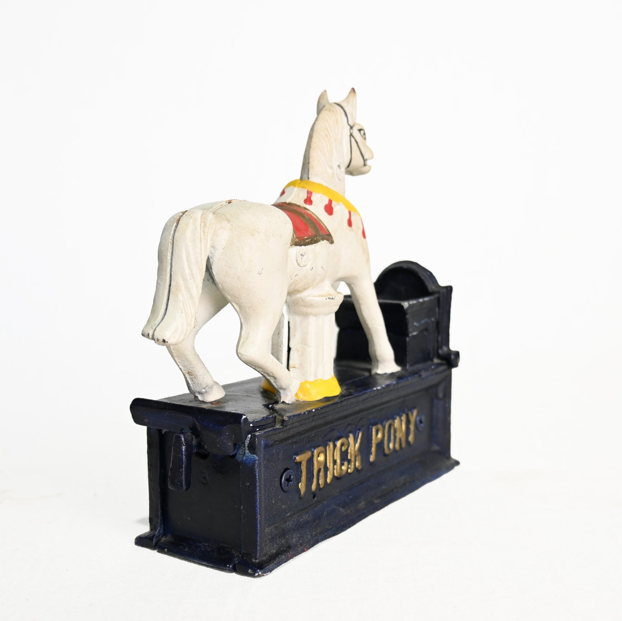 Cast Iron Trick Pony Mechanical Bank Retro / ポニー 馬 機械式貯金