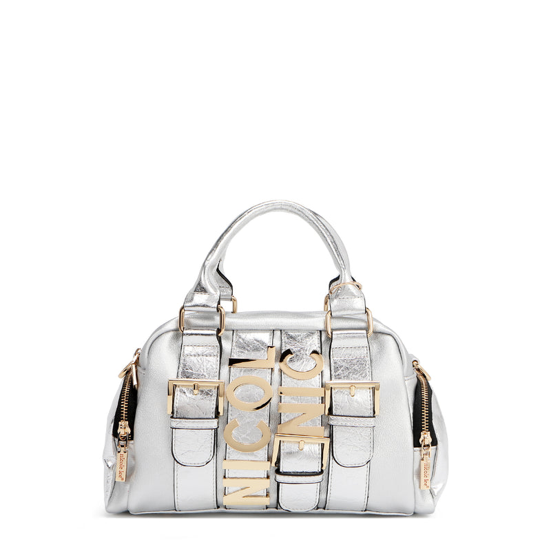 Calista Multi Pocket Handbag with Bold Buckle straps and Vegan
