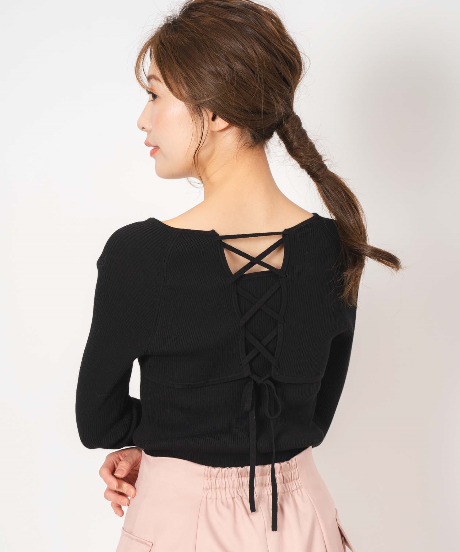 バックレースアップニット | ニット | NOELA OFFICIAL WEB STORE