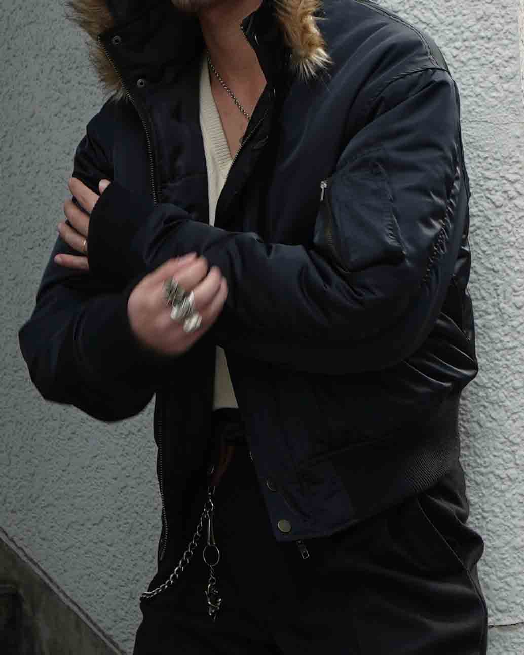 2WAYショートフライトジャケット[Black] – Noen