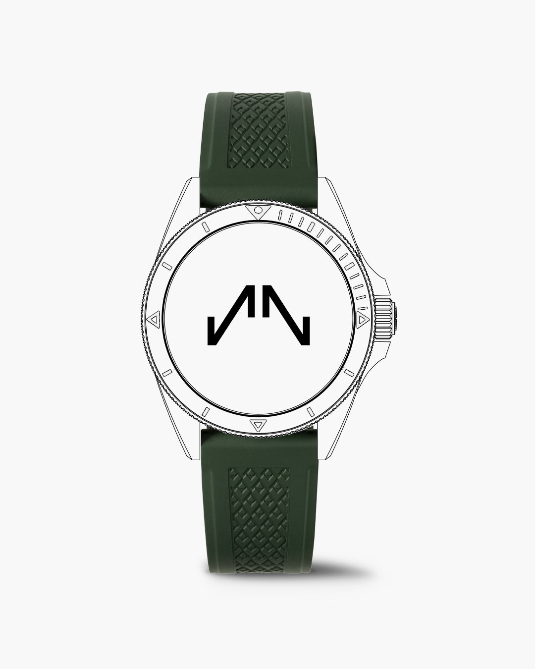 Green Mountain Rubber 20mm Strap | NORQAIN Swiss Made Watches