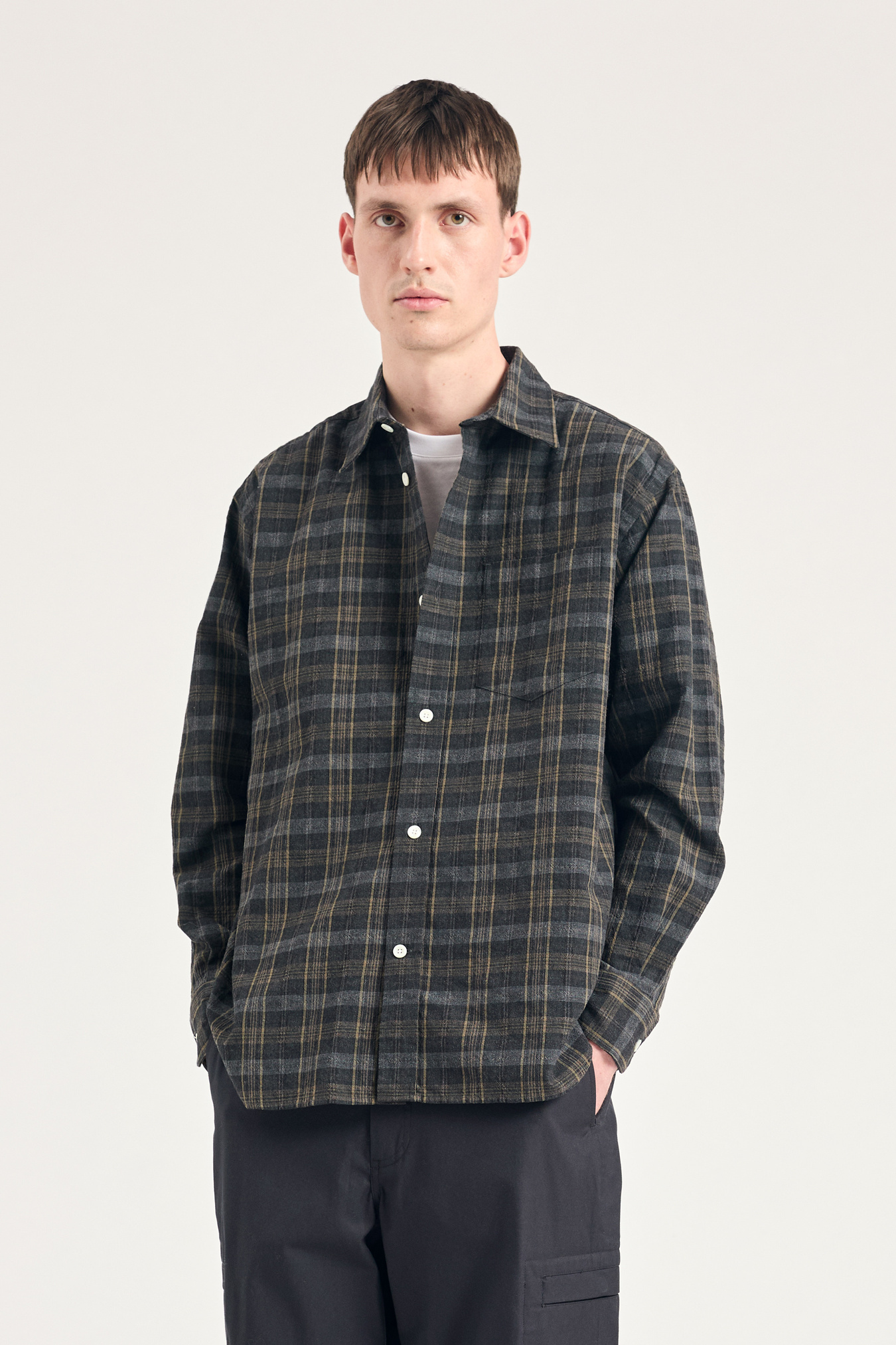 Ole Oversized Wool Check Shirt