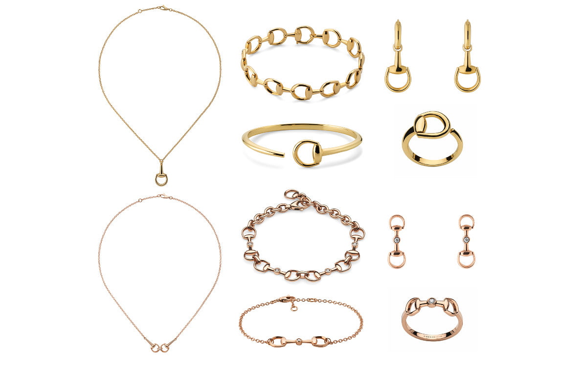 グッチ「ホースビット」ジュエリー新作、イエローゴールドとピンク