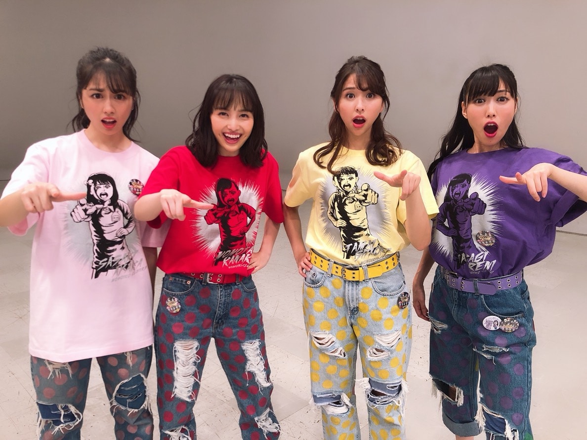 ももクロ×楳図かずおコラボ再び！計5種類のオリジナルTシャツ販売