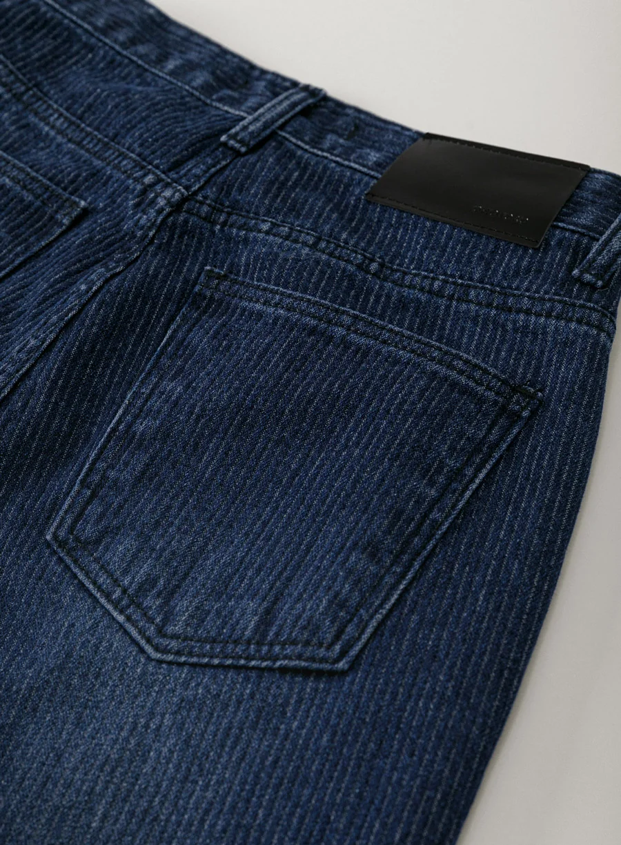 vertical indigo jeans | OHOTORO