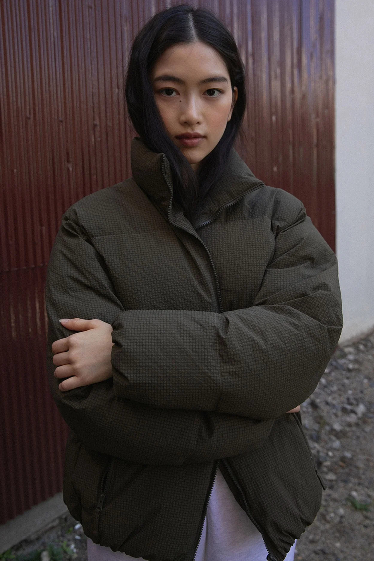 heritage gingham duck down | OHOTORO