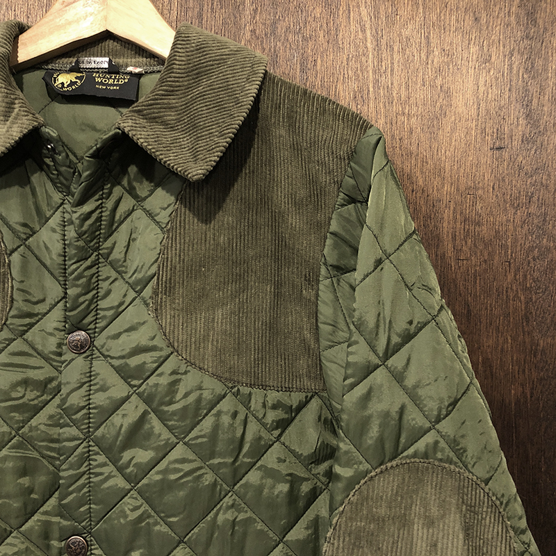 Hunting World Quilted Nylon Shell Outdoors Jacket OD S Made in