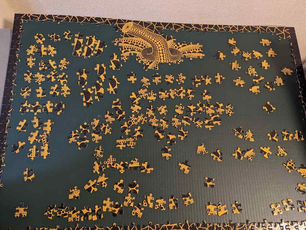 草間彌生「かぼちゃ」1000ピースパズルの攻略法。コツ？それは気合