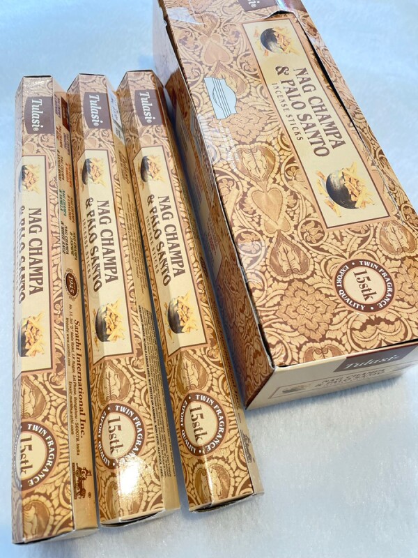 浄化のための聖なる樹パロサント＆ナグチャンパ 香（Tulasi） - お守り