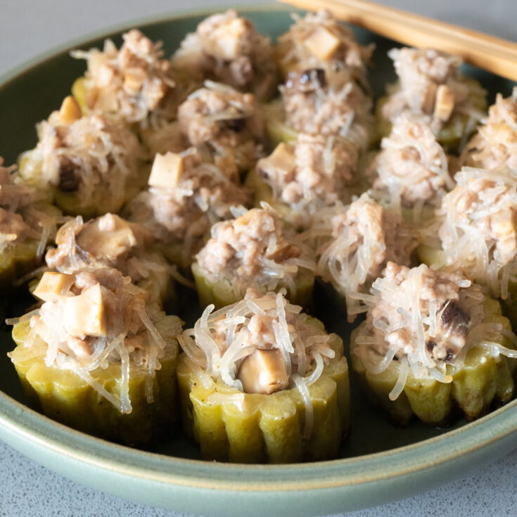 Stuffed Bitter Melon - Onolicious Hawaiʻi