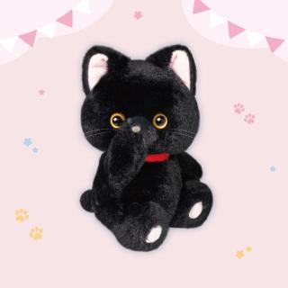 Aレオ(黒)】おしゃぶりにゃんこ ぬいぐるみ | クレーンゲーム最前線