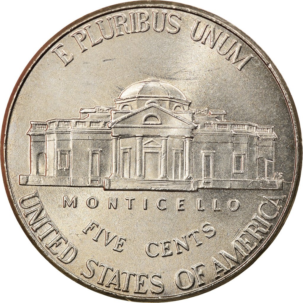 Five Cents 2010 Jefferson Nickel, Coin from United States - Online