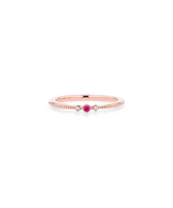 K10PG ルビー・ダイヤモンド ピンキーリング|festaria Online Shop