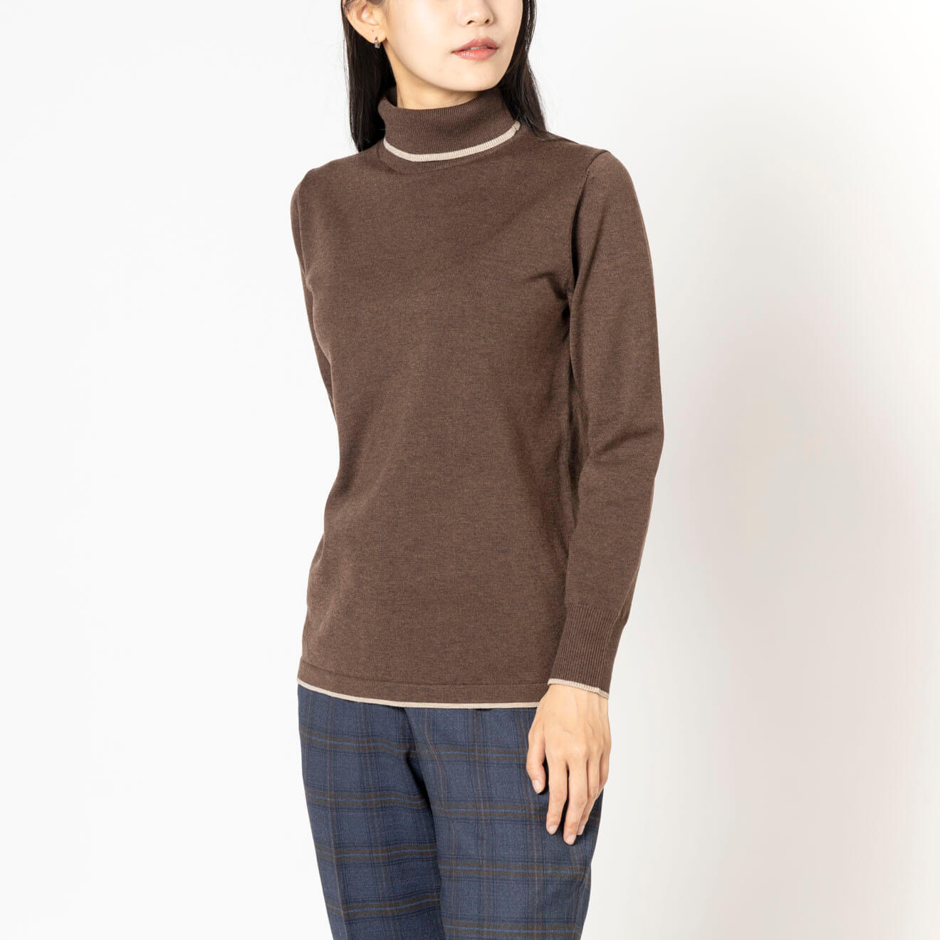 タートルネックニット ブラウン | ONLY ONLINE STORE