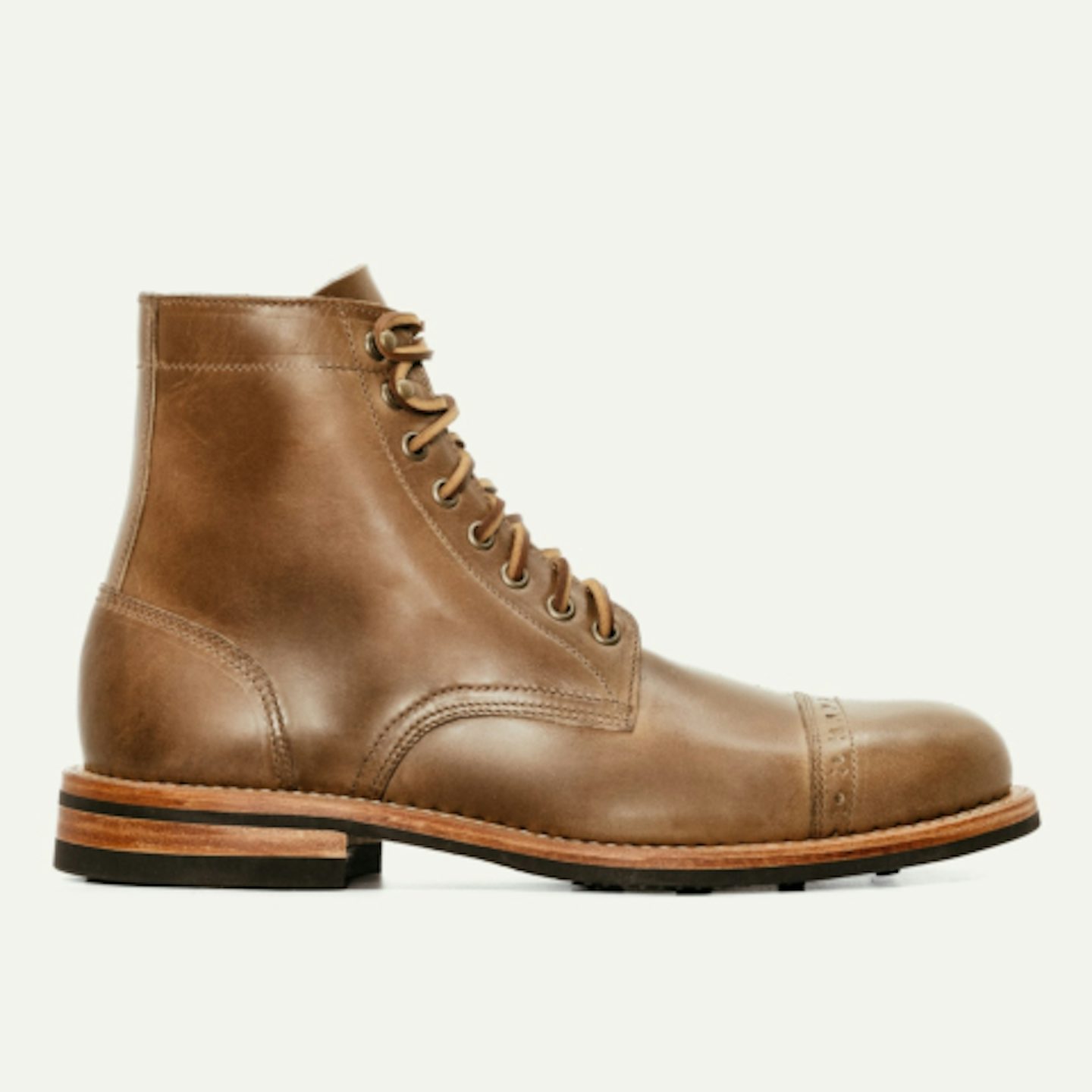 Cap-Toe Trench Boot - Natural Chromexcel, Dainite Sole - Made in