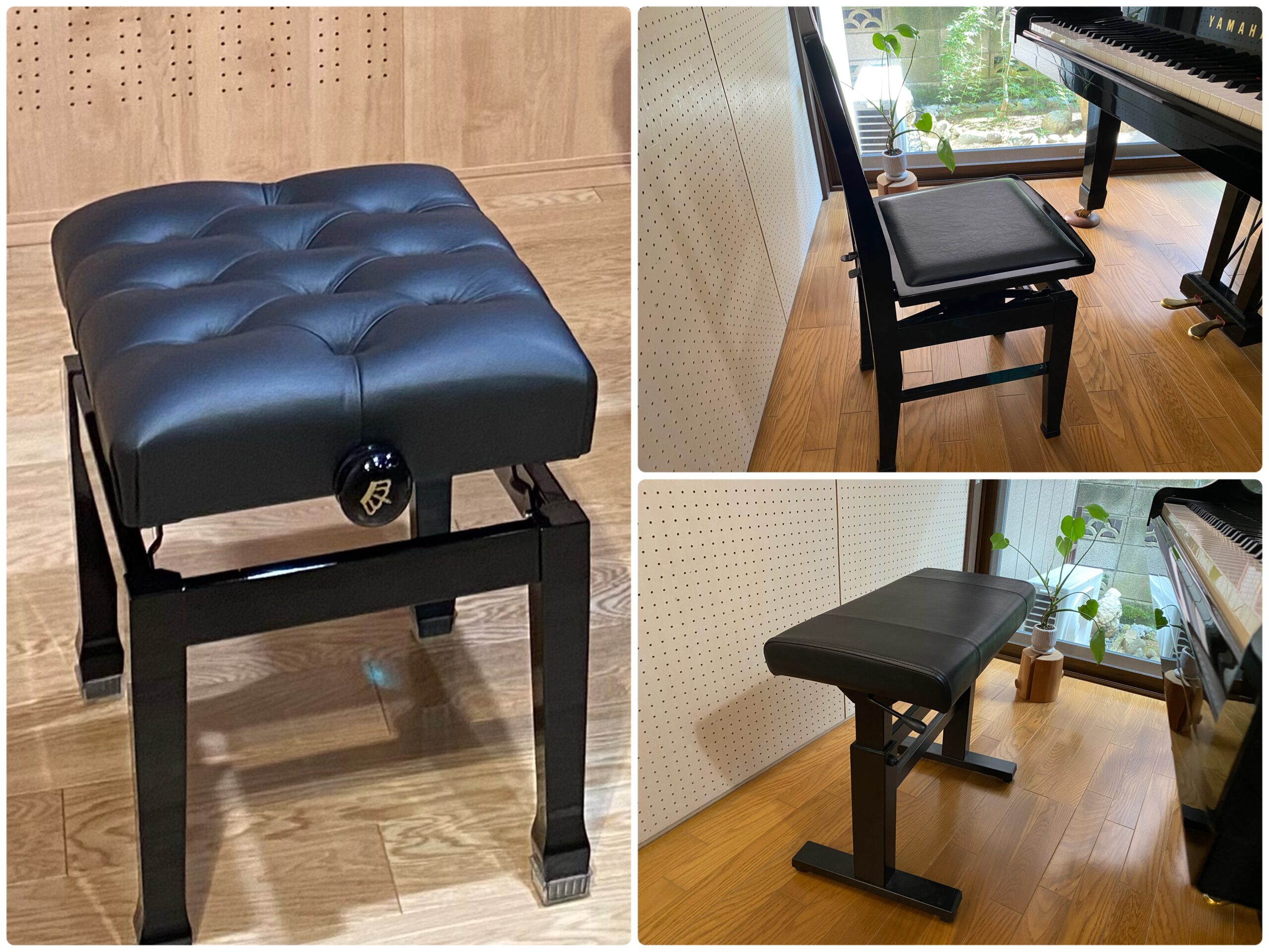 ピアノ椅子3種の高さ調節方法(トムソン椅子・ベンチ型・油圧式) | 大人