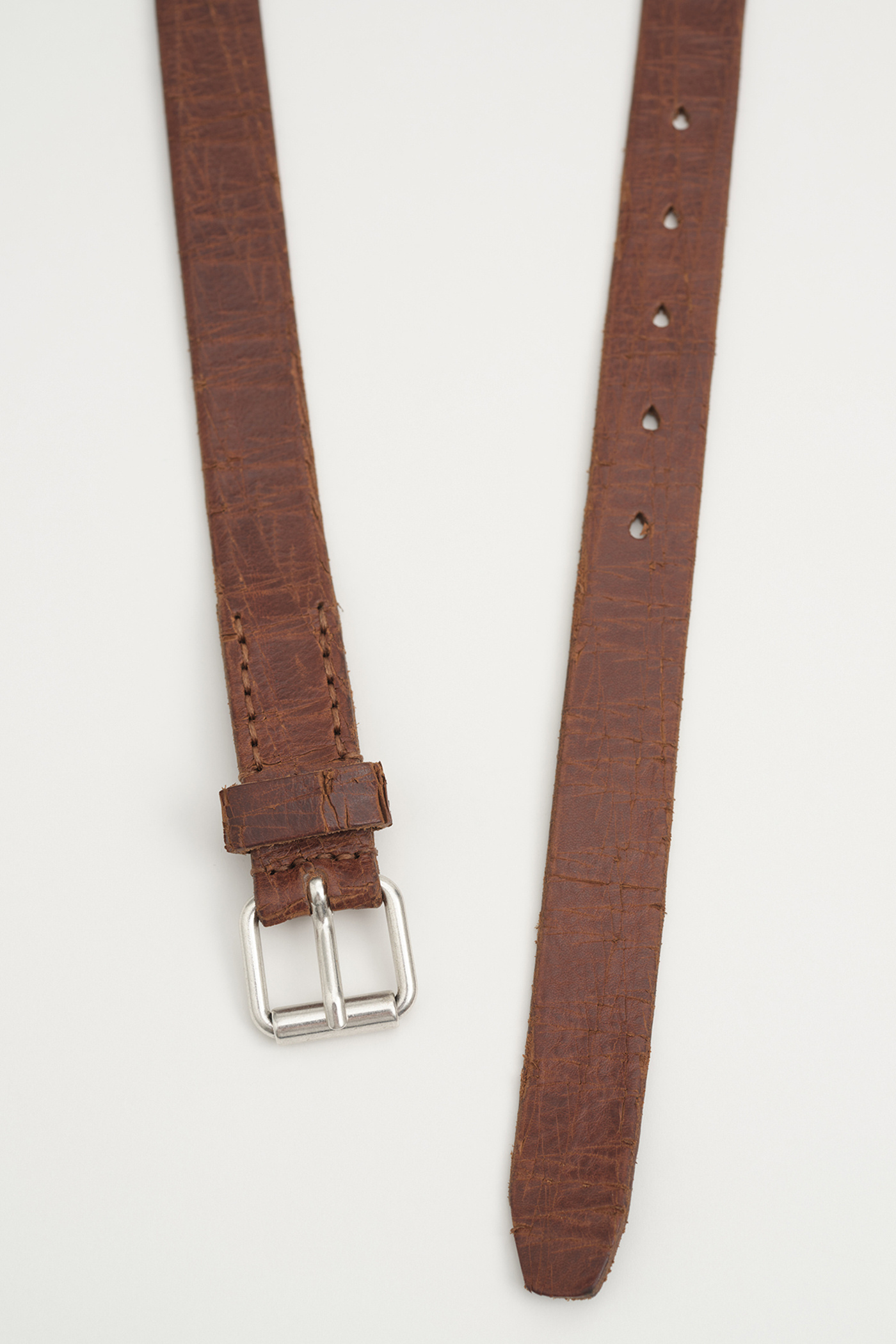 Our Legacy - 3 cm Belt Laser Crack Cognac Leather