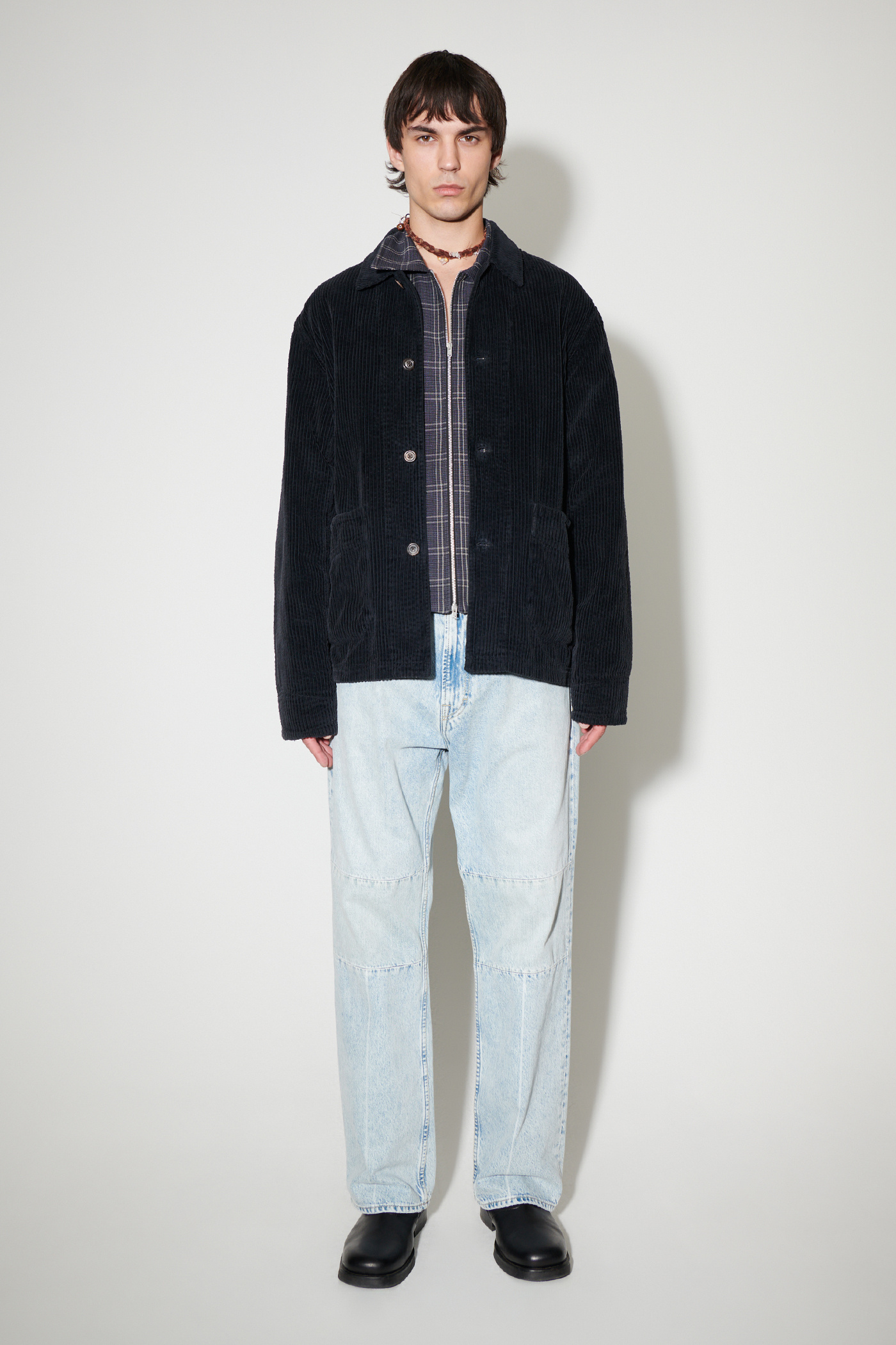 Our Legacy - Archive Box Jacket Worn Black Rustic Cord