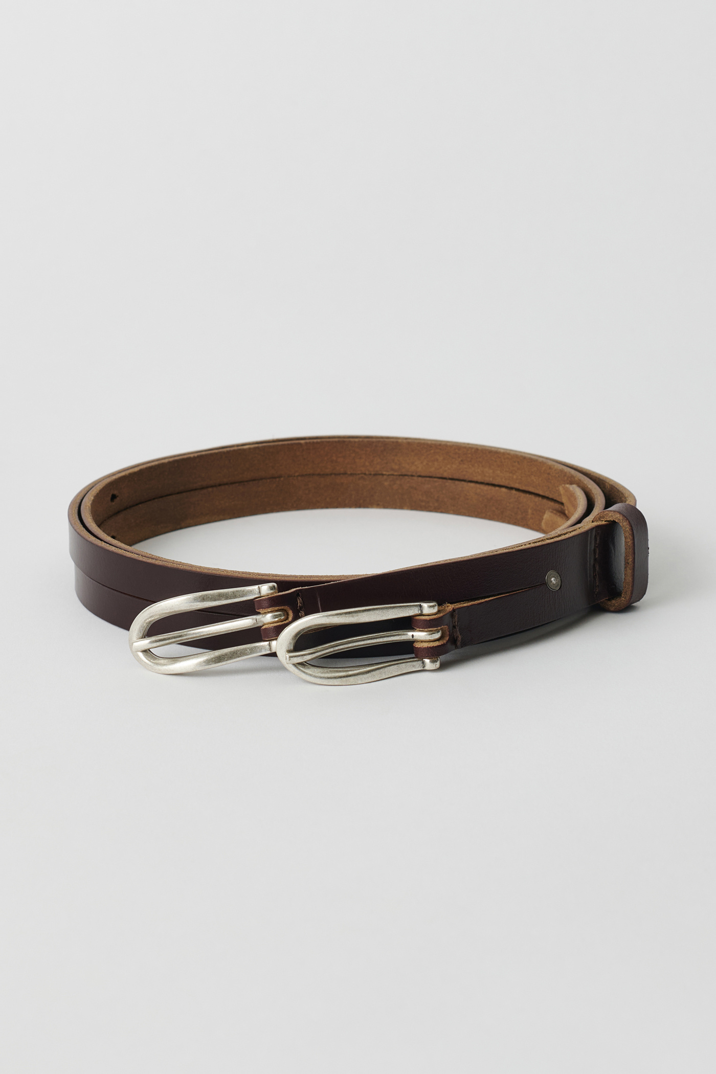 Our Legacy - Twin Tongue Belt Burgundy Chromexcel Leather