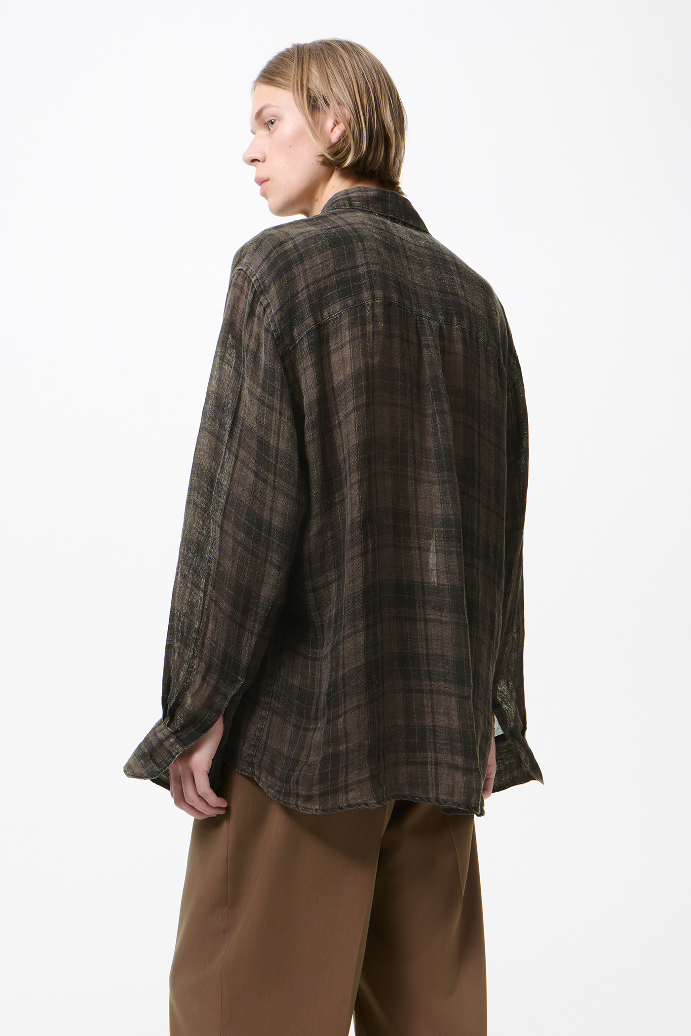 Our Legacy - Above Shirt Penumbra Check Sheercoat Linen