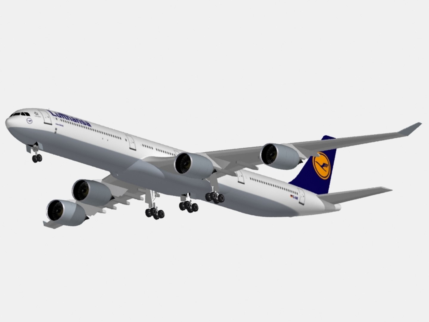エアバスA340-600ルフトハンザ3Dモデル - TurboSquid 235347