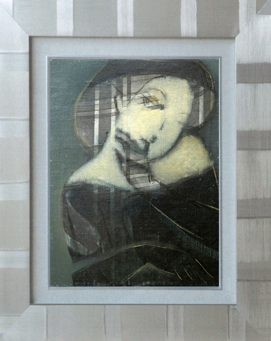 メルカリ 絵画絵 額付き (銀）油絵uF6-061103静物（フルーツ）