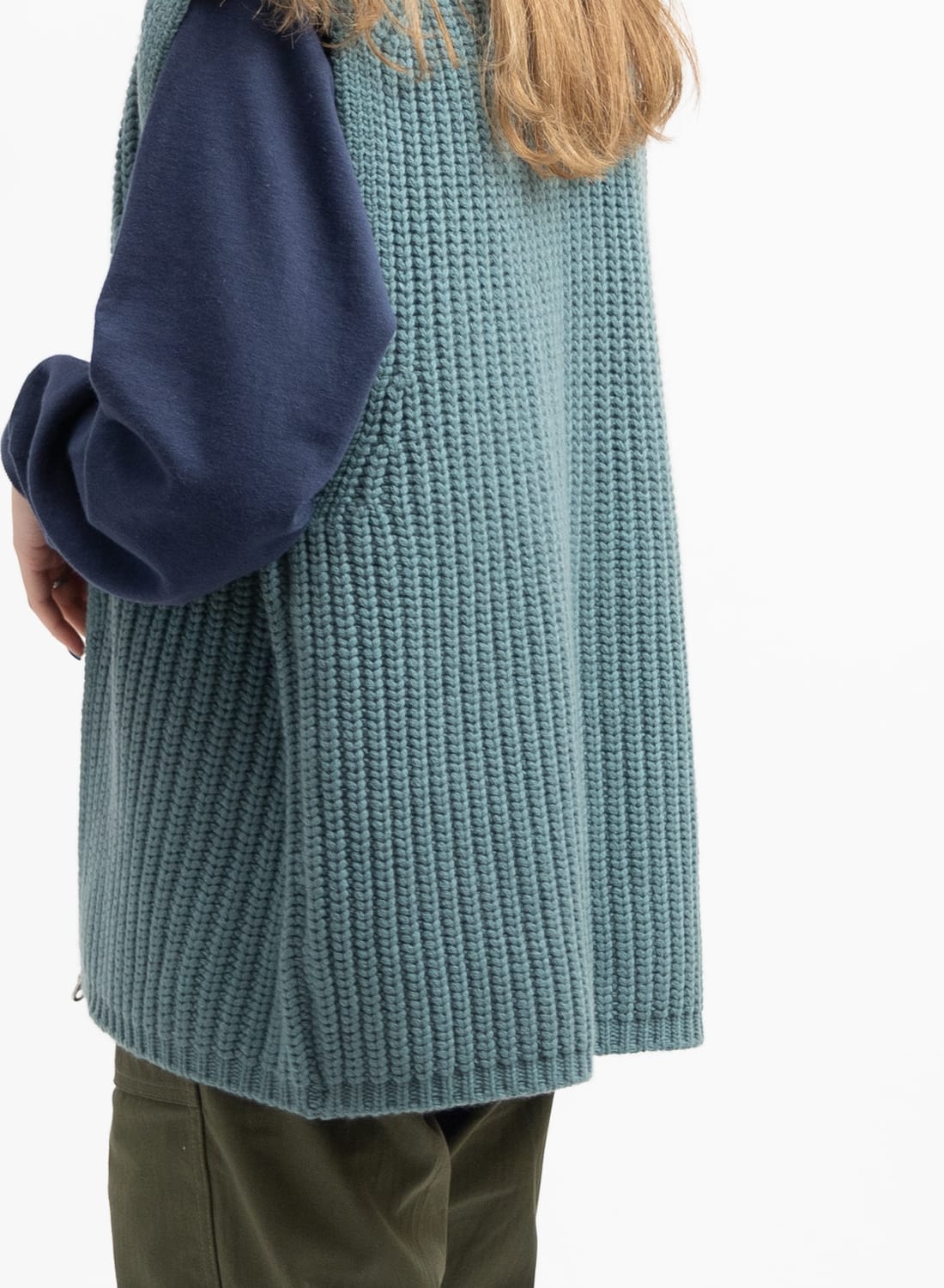 BASOLAN CASHIMERE WOOL FUTOUNE ZIP UP VEST|バソランカシミヤウール