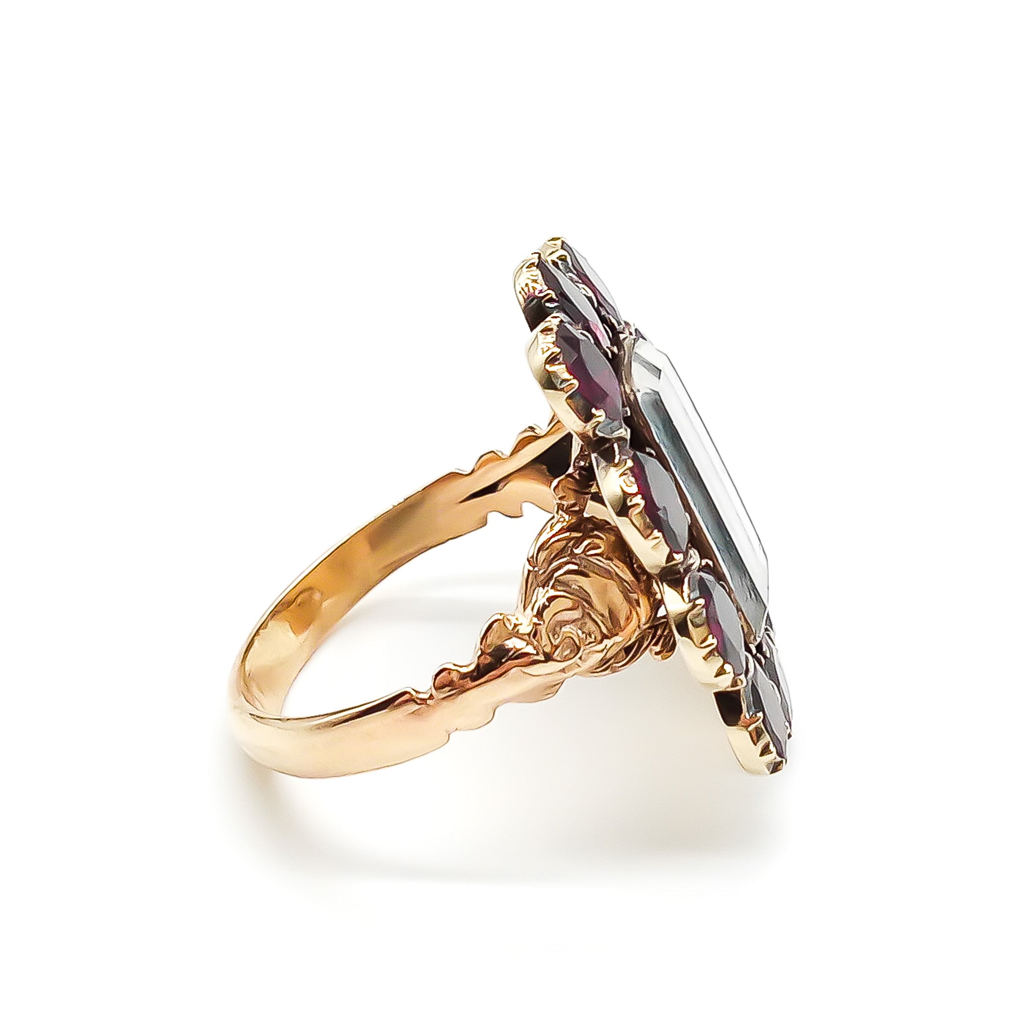 Georgian 15ct Gold Garnet Mourning Ring – Paisley's Antique Jewellery