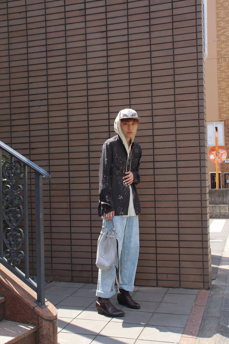 MASU(エムエーエスユー)のZIP-UP GALAXY SILK SHIRT BLACKの通販