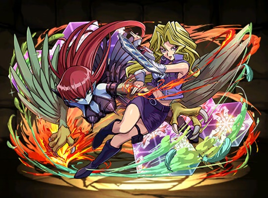 図鑑No.5794】 孔雀舞＆ハーピィ・レディ・SB - パズドラ パーティー