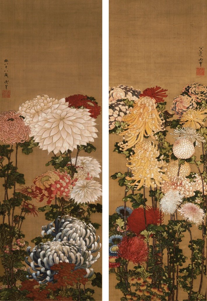 北斎-富士を超えて- 要チェック作品「菊図」】 北斎と、北斎の娘・応為