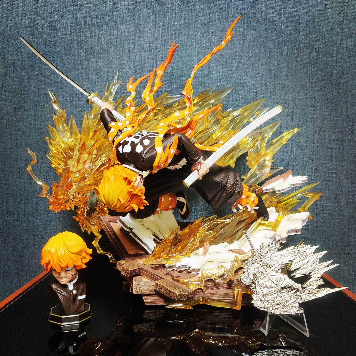 我妻善逸のガレージキットです!火雷神 めちゃくちゃカッコいい! #鬼滅