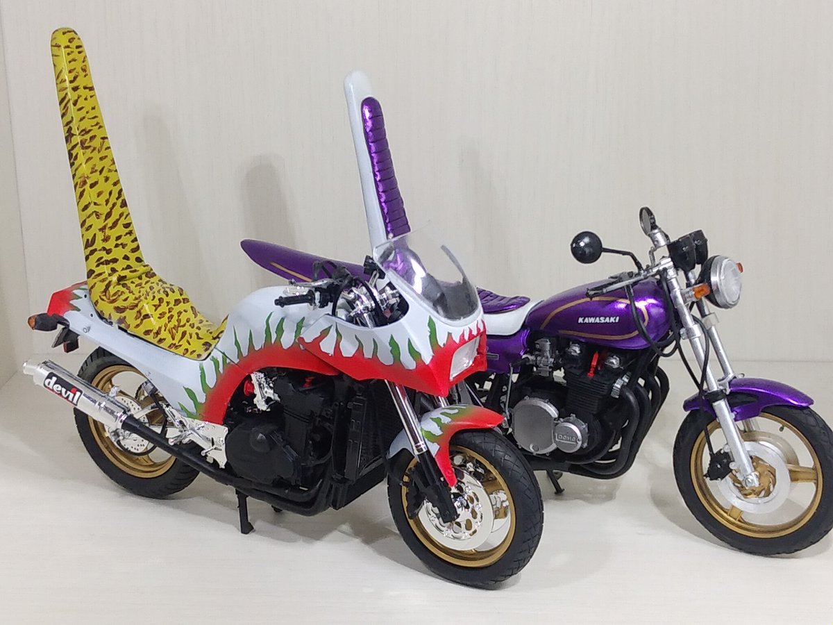 プラモデル ＃特攻の拓 ＃ばくおん ＃バイク 往年の族漫画「特攻の拓