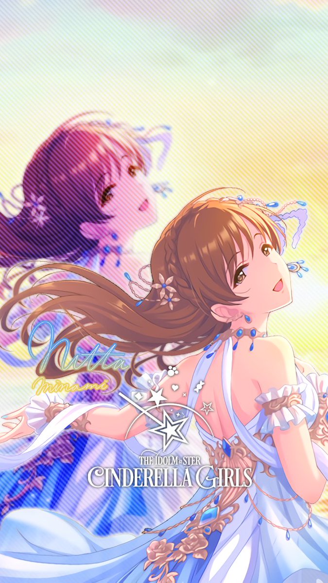 iPhone壁紙・iPhoneロック画面兼用 [女神は朝焼けの海に]新田美波