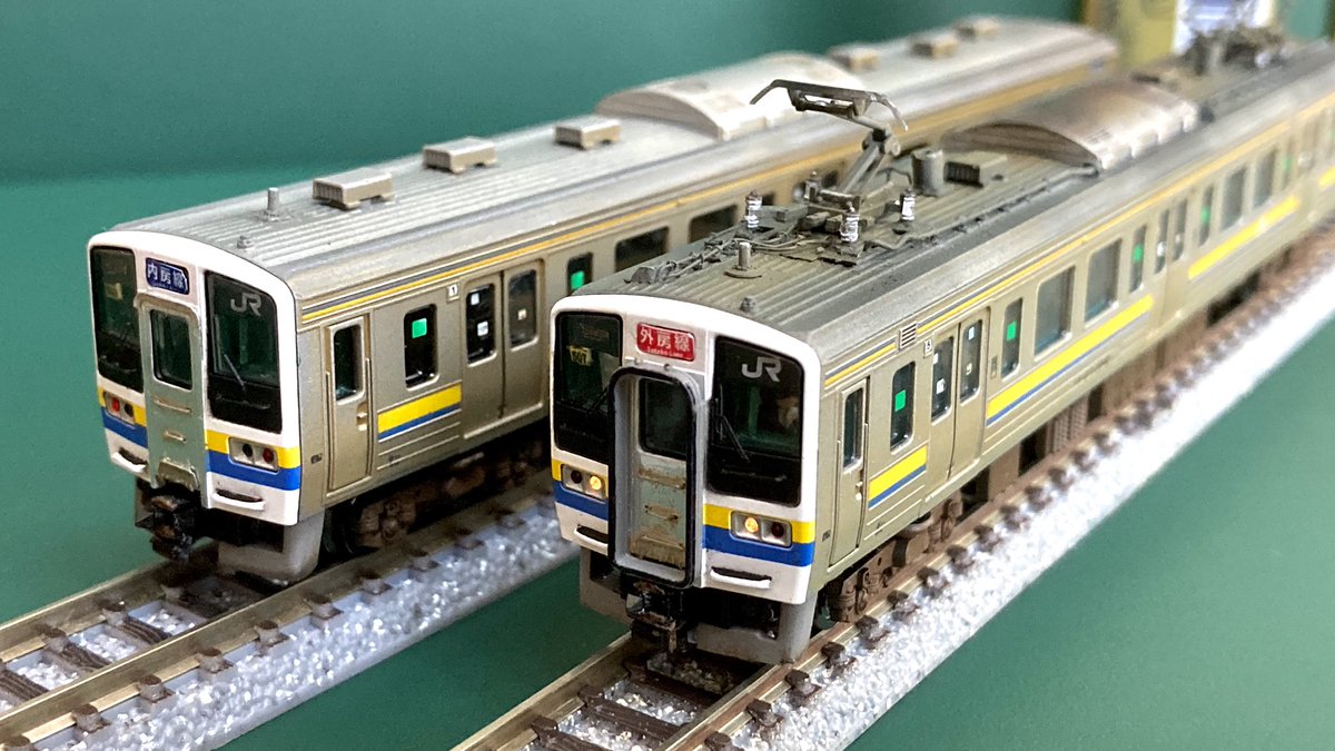 TOMIX 211系 3000番台 千ﾏﾘ507編成 完成報告。 集電効率化/霜取り用の