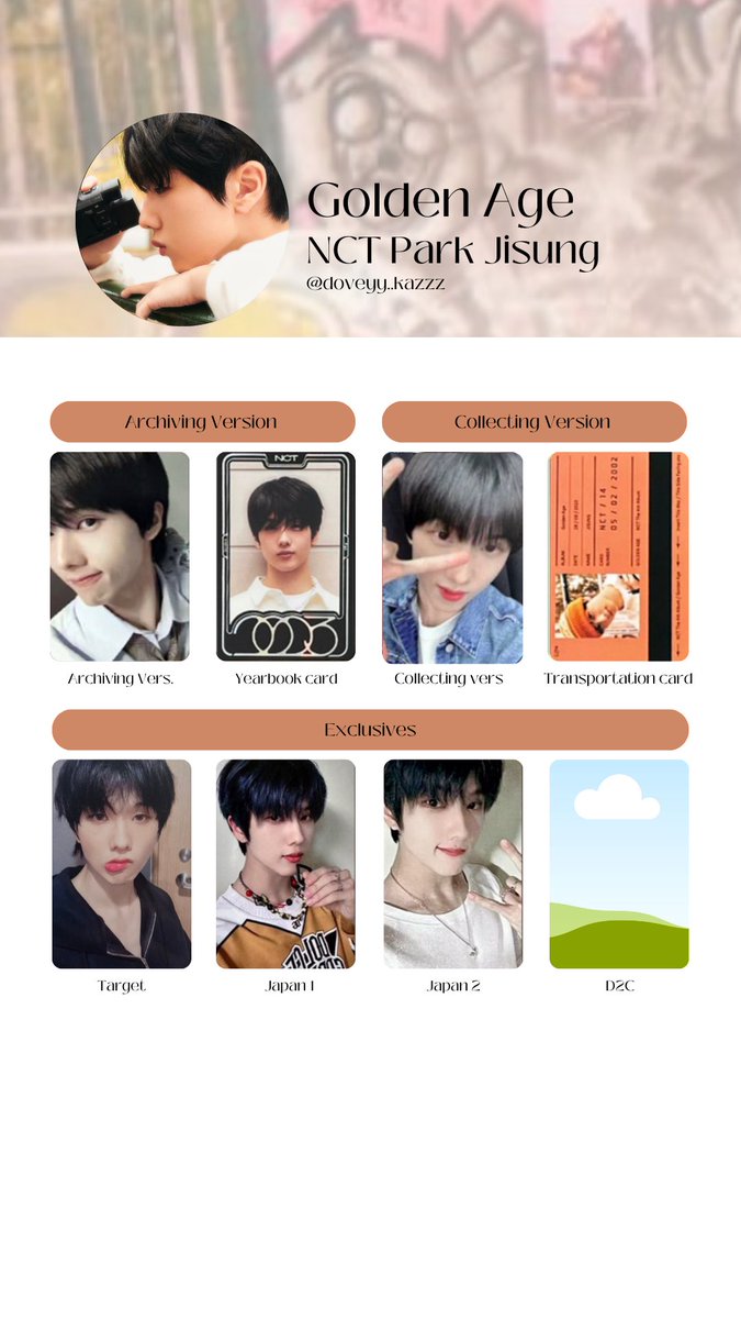 NCT golden age photocard template +target exclusive +japan +d2c