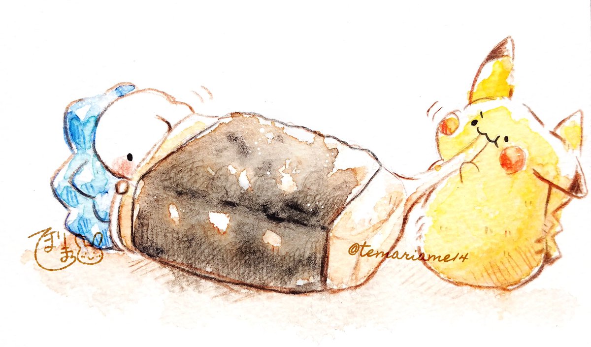 ピカチュウ 「おもち 」|てまりまろのイラスト