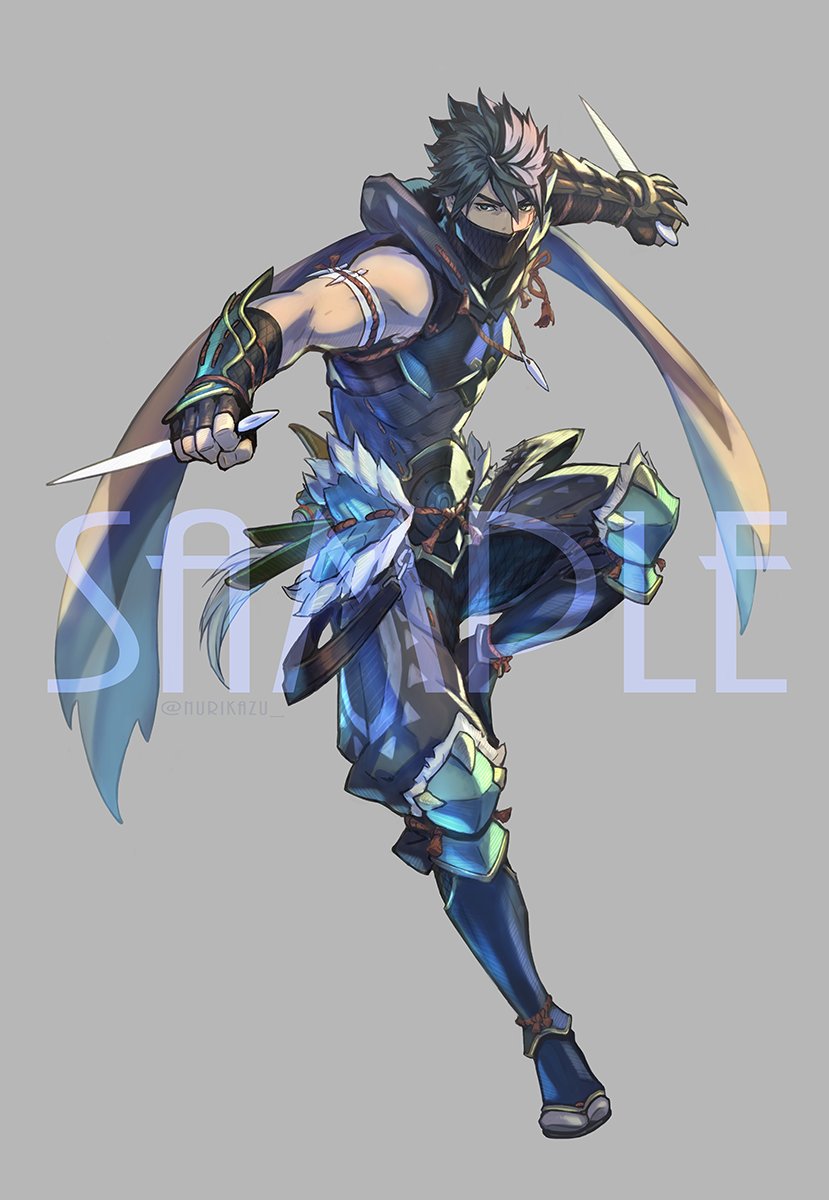 MHサンブレイク×『塗 和也』コラボ絵。ウツシ教官！戦闘モードっ