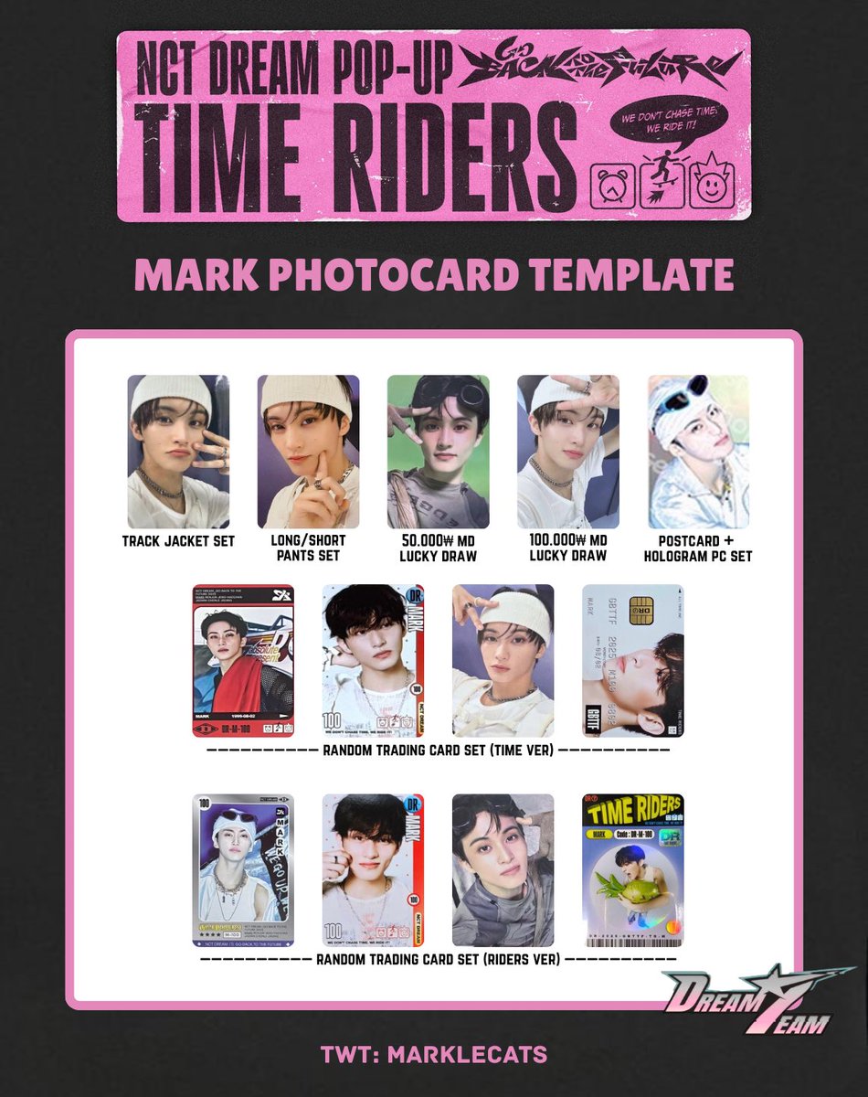 nct dream go back to the future pop up 'time riders' merchandise