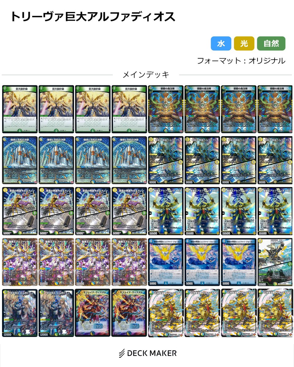 新弾デッキ紹介】 今回紹介するのは新しいDMRの《王導聖霊 アルファ