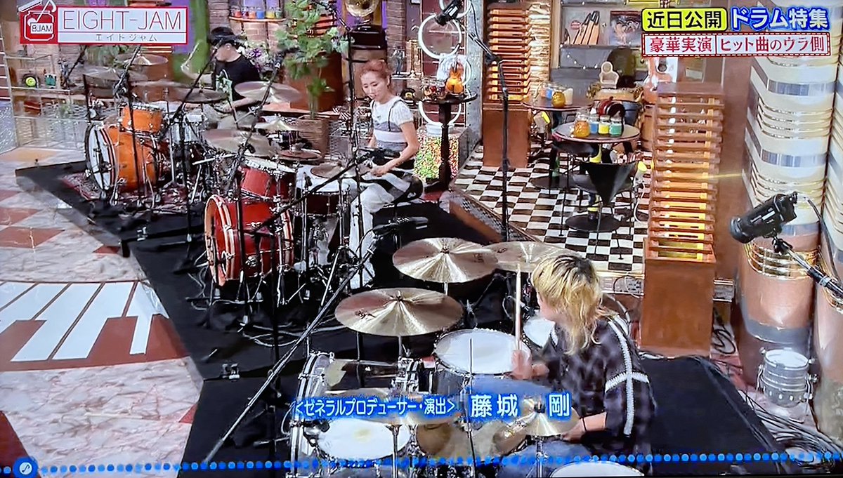 EIGHT-JAMのドラム特集によっちがご出演だって🥁✨もう収録済みで