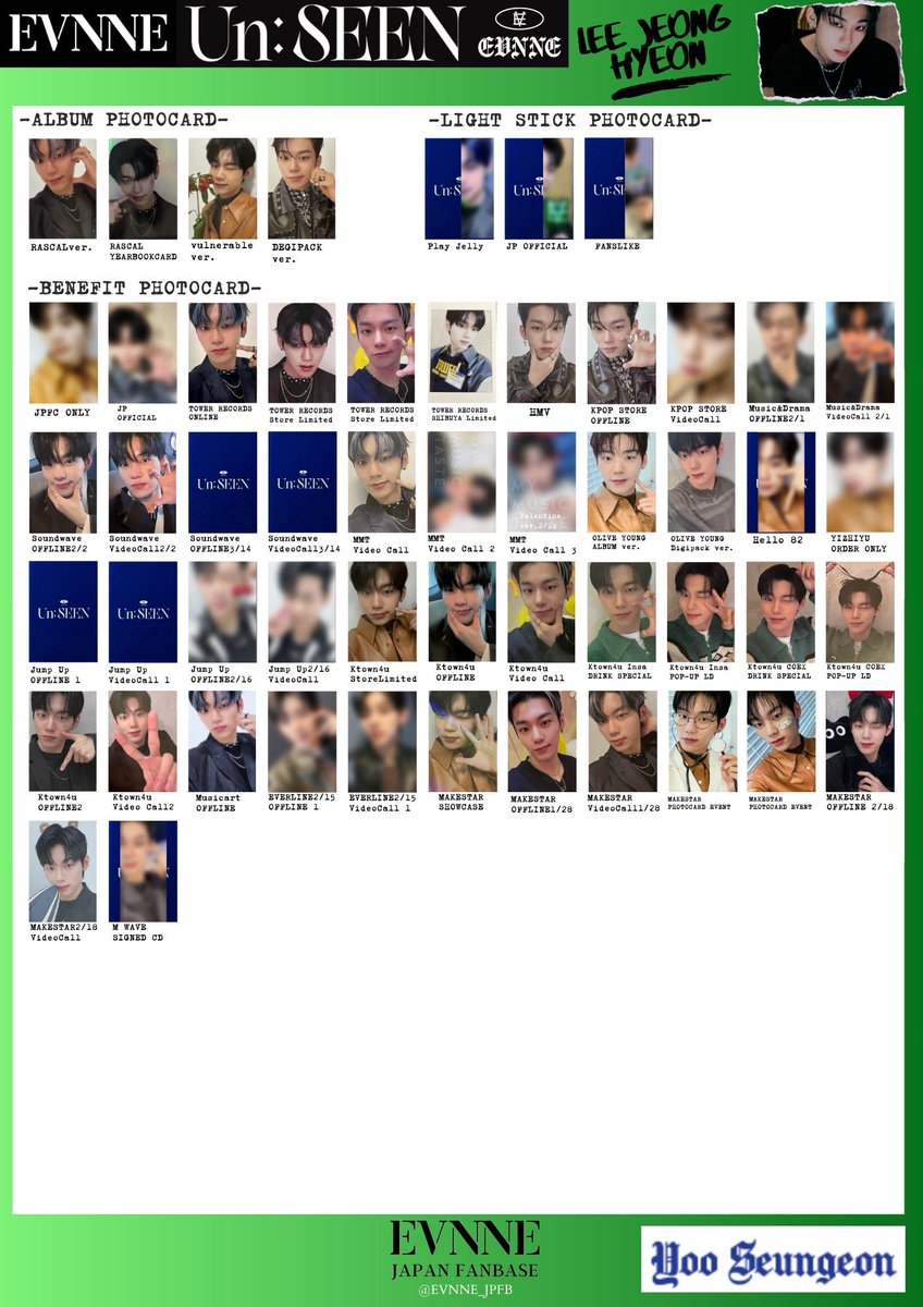 EVNNEトレカ一覧 PhotocardTEMPLATE 】 🗓️2/15時点<7人全種> ※随時