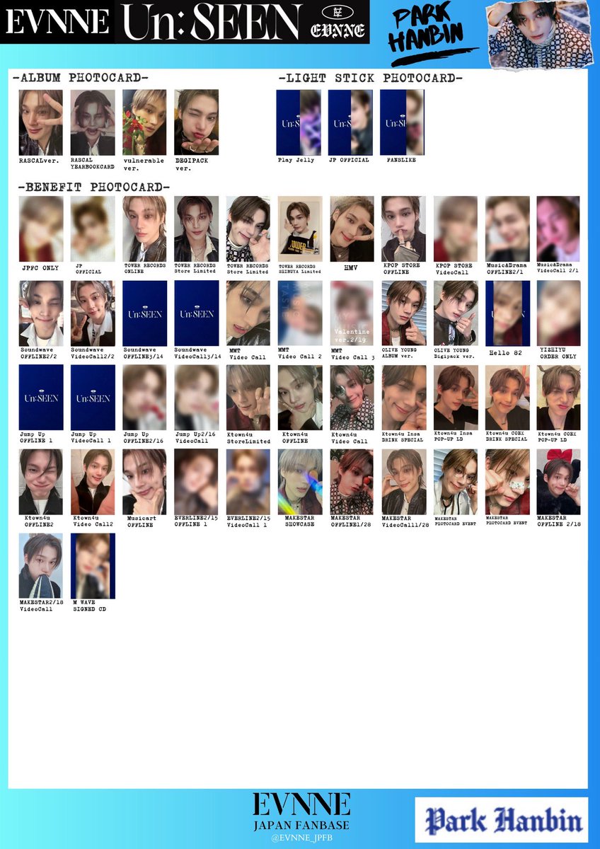 EVNNEトレカ一覧 PhotocardTEMPLATE 】 🗓️2/15時点<7人全種> ※随時