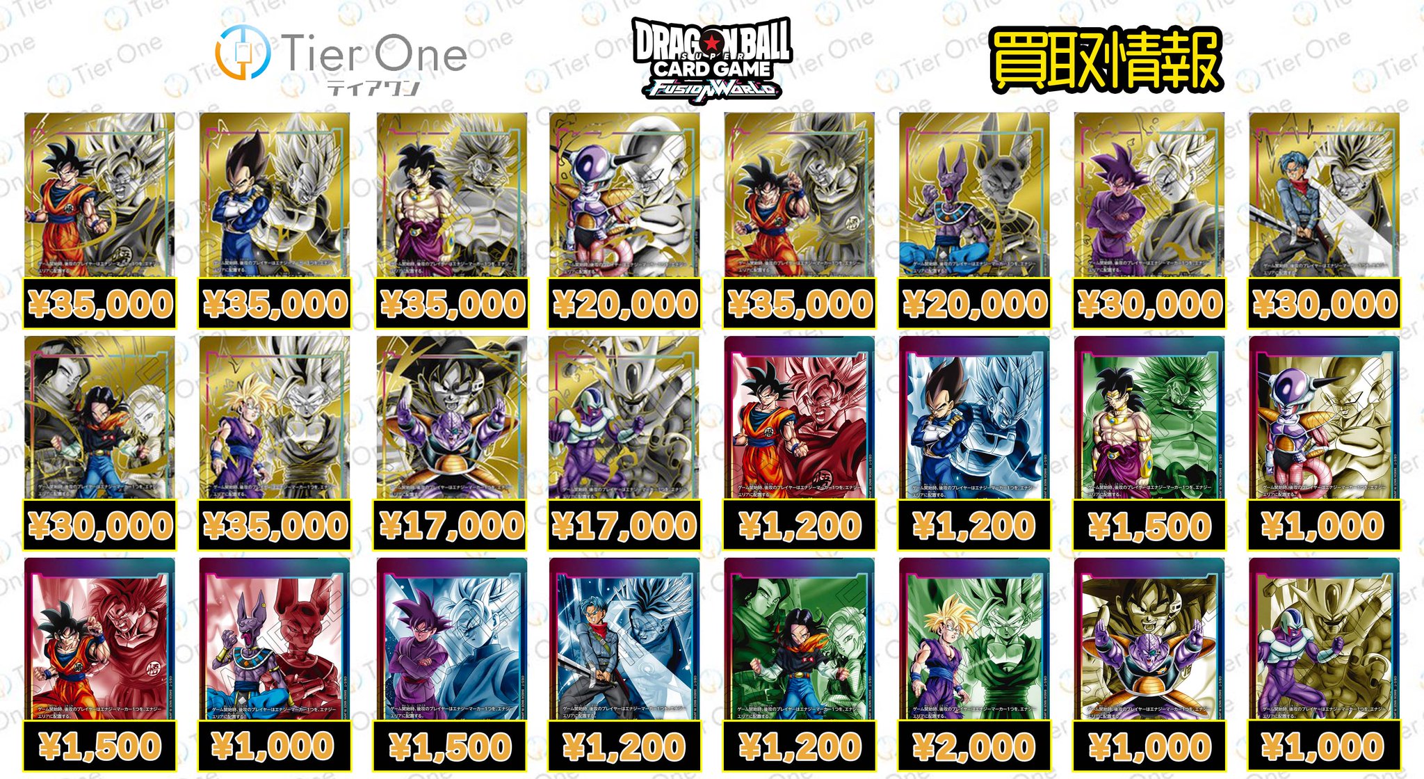 ドラゴンボールフュージョンワールドエナジーマーカー悟空&ジレンpsa10