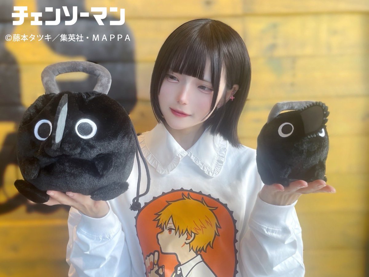 新商品情報】 ブラックポチタシリーズよりぬいぐるみ巾着をご紹介