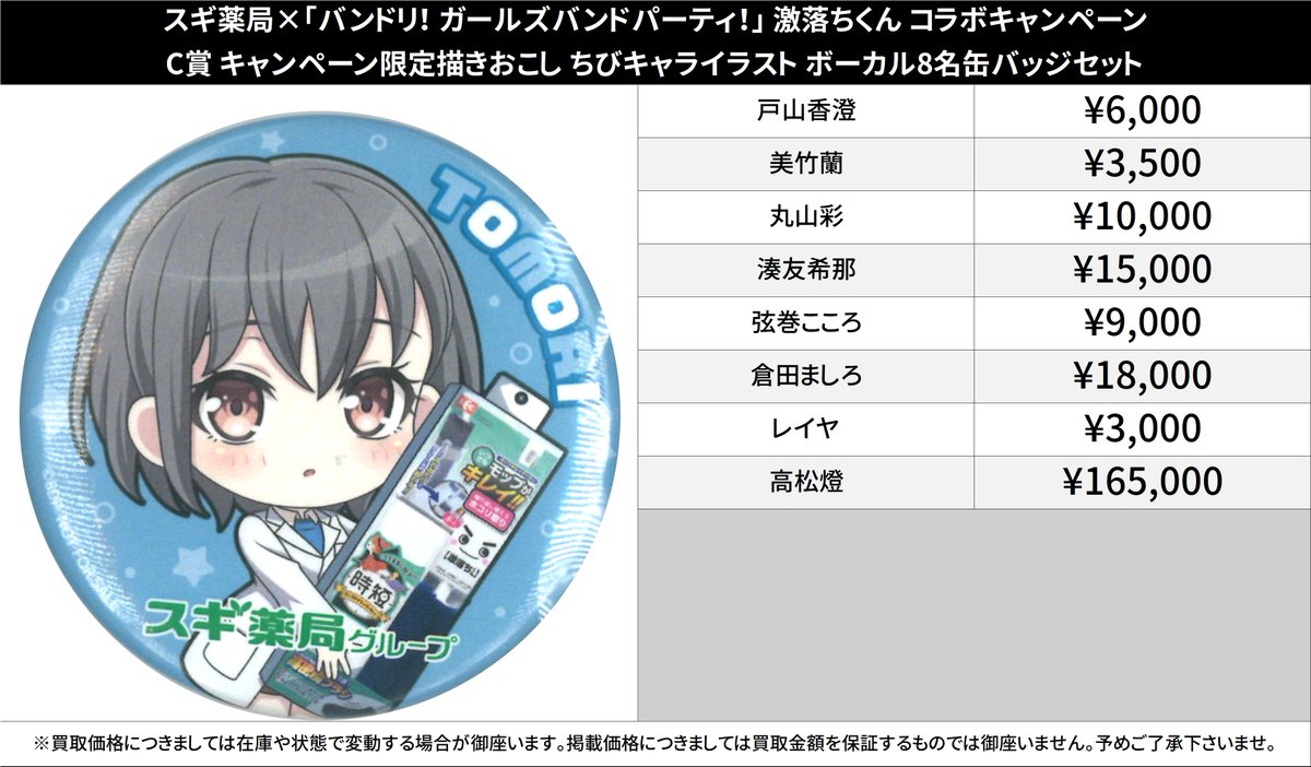 買取情報】 バンドリ！ #買取akbkbバンドリ スギ薬局×「バンドリ